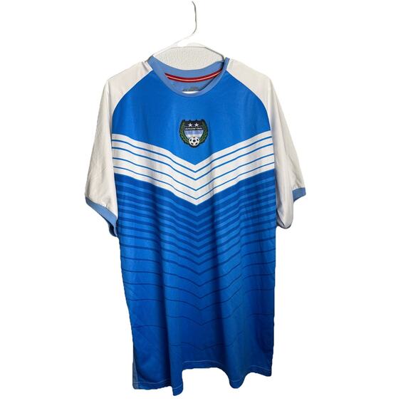 Xara Other - XARA Blue White Striped Athletic Shirt Men's XL Soccer Training Jersey Polyester